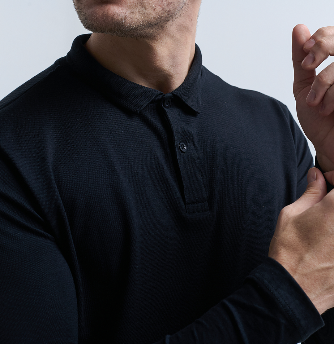 Camisa Polo Manga Longa