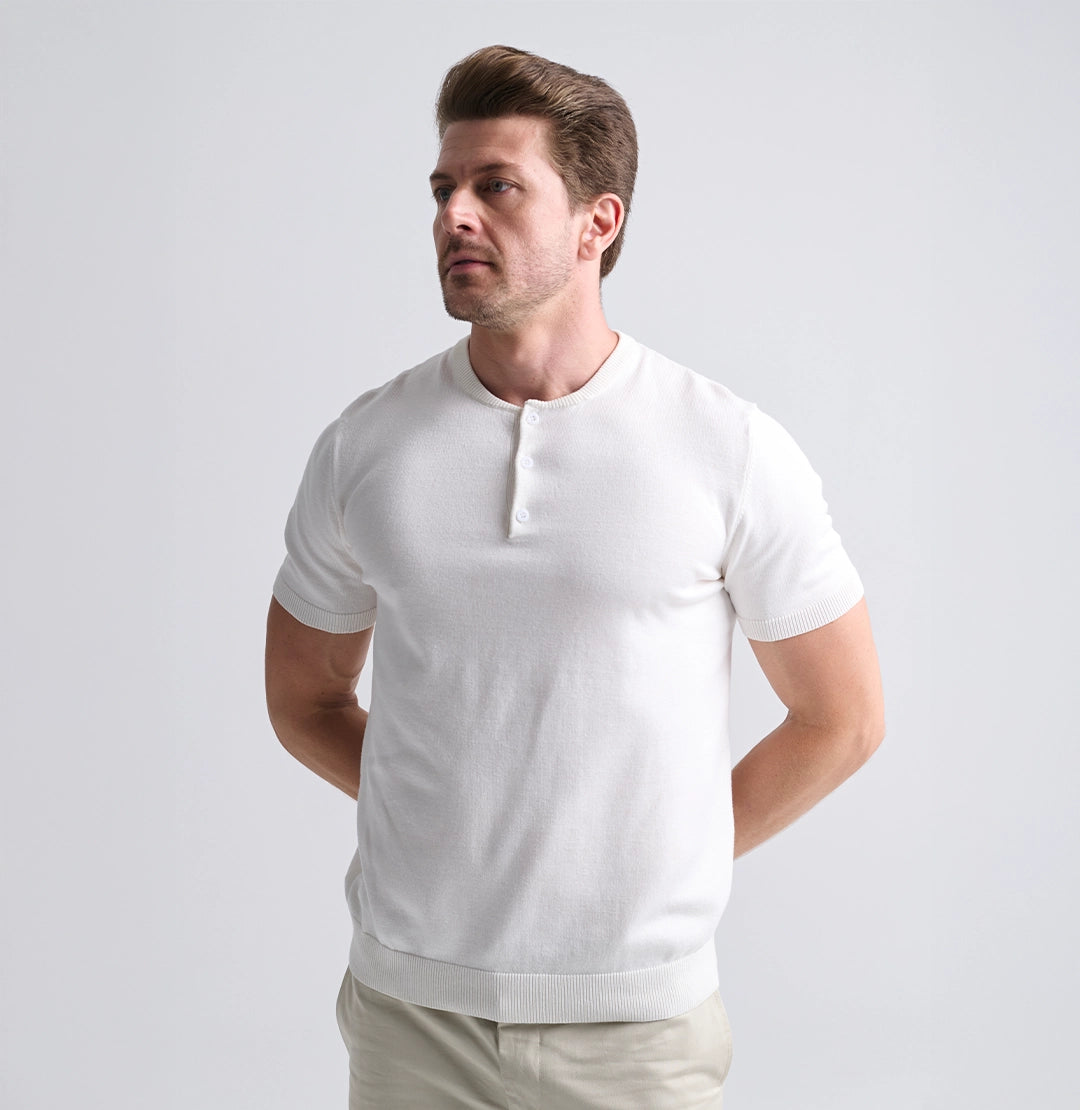 Camisa Henley Tricot Minimal